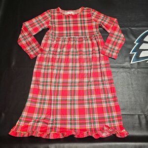Hanna Andersson Girls Red Green Plaid Nightgown‎ 140 10 Christmas